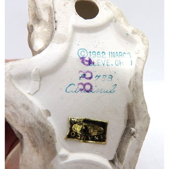 Cardinal Porcelain Bird Figurine Inarco 1962 preowned - Picture 4 of 4